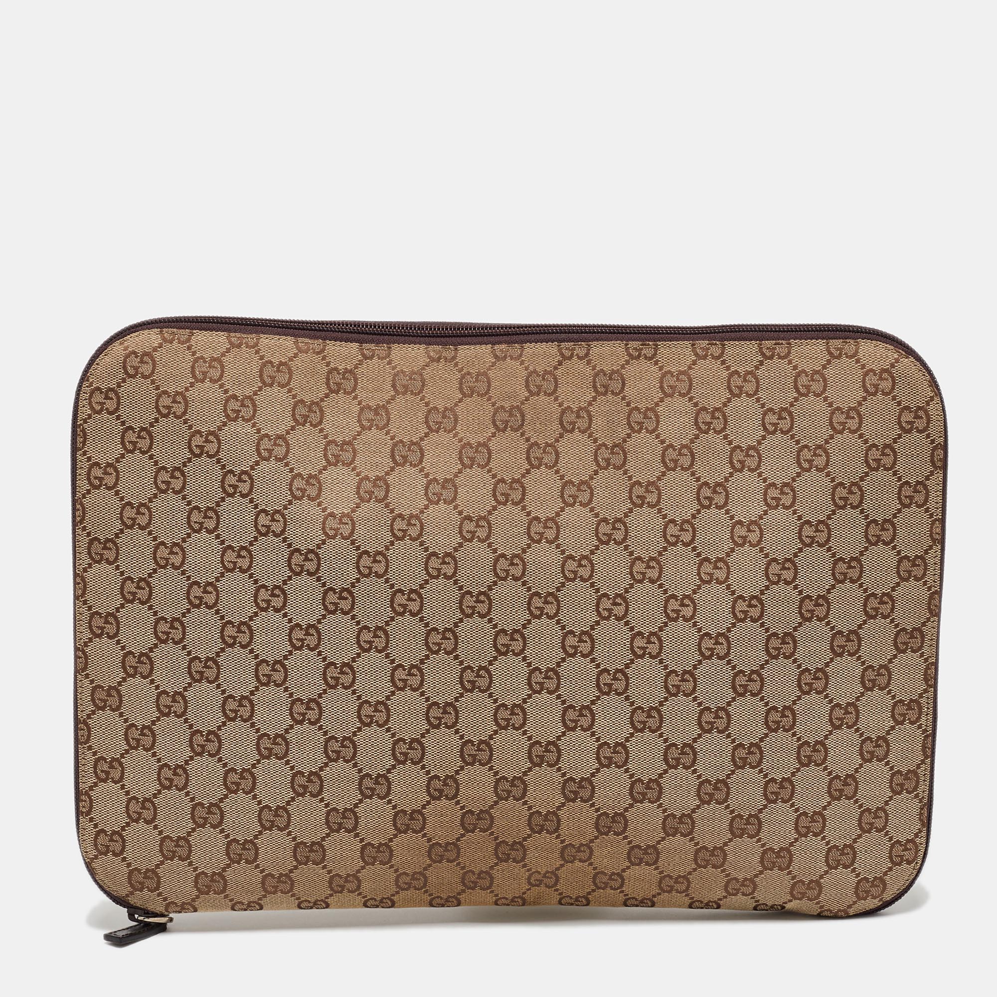 

Gucci Beige/Brown GG Canvas and Leather Laptop Case