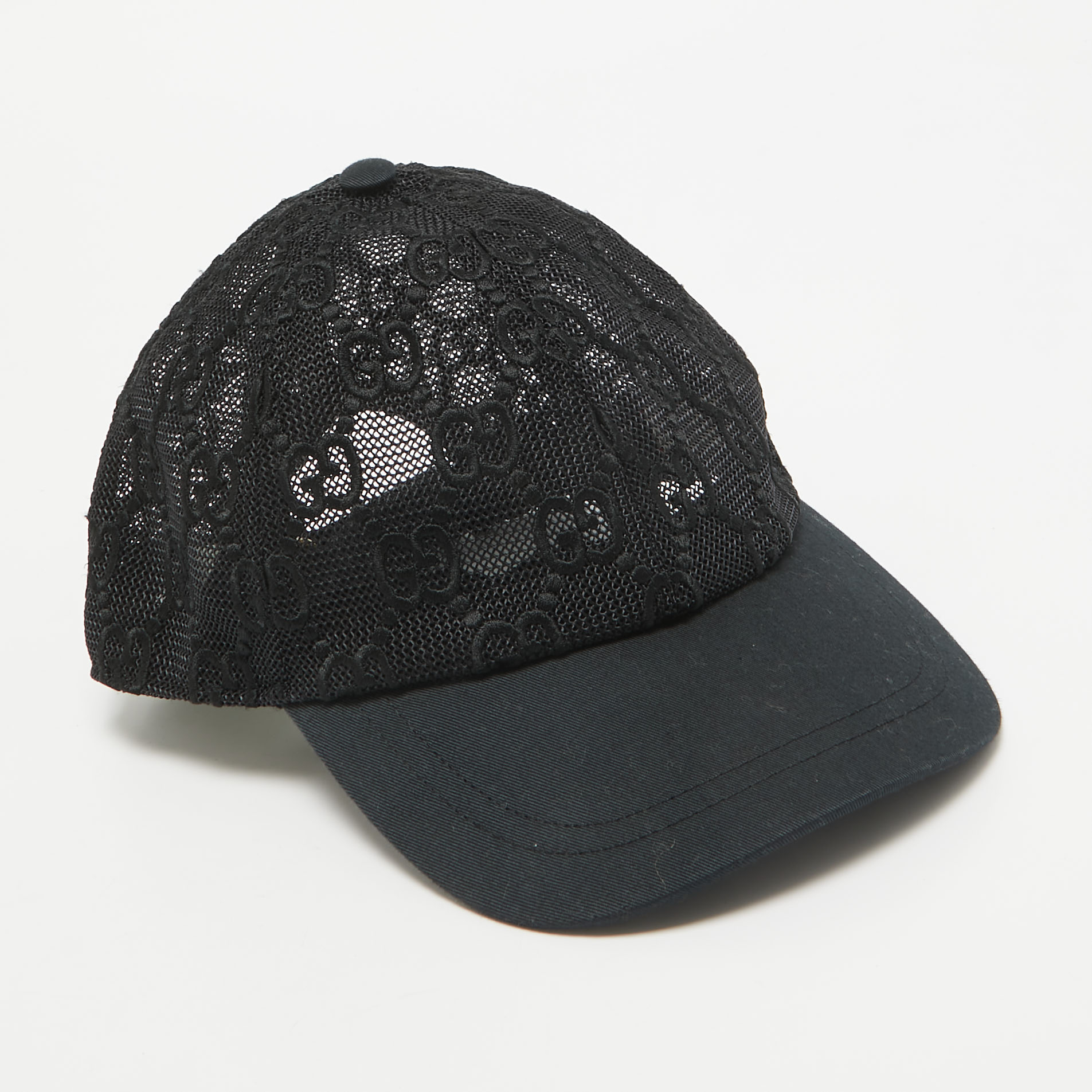 

Gucci Black GG Mesh Baseball Cap M