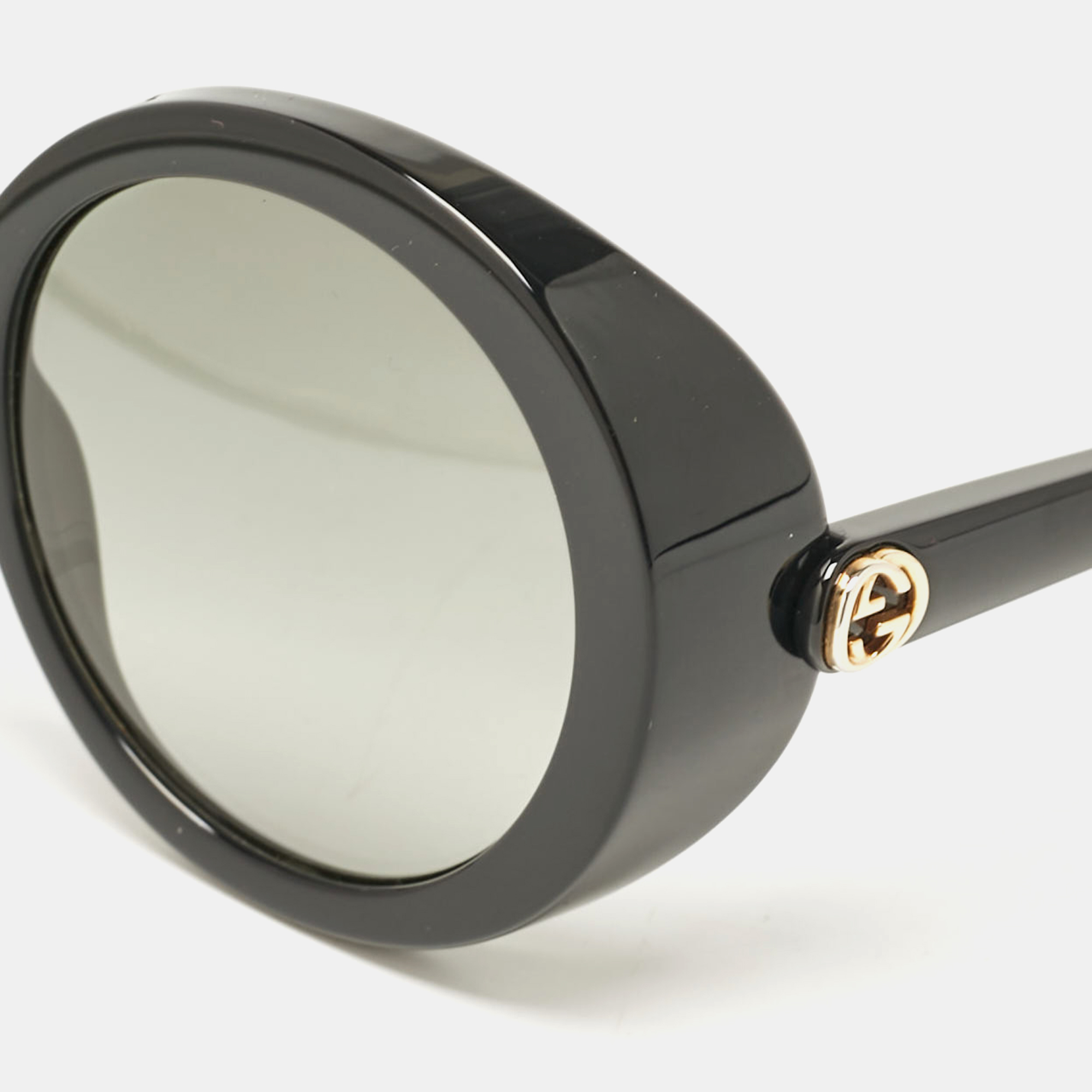 Gucci Black GG0376S Interlocking G Round Sunglasses 