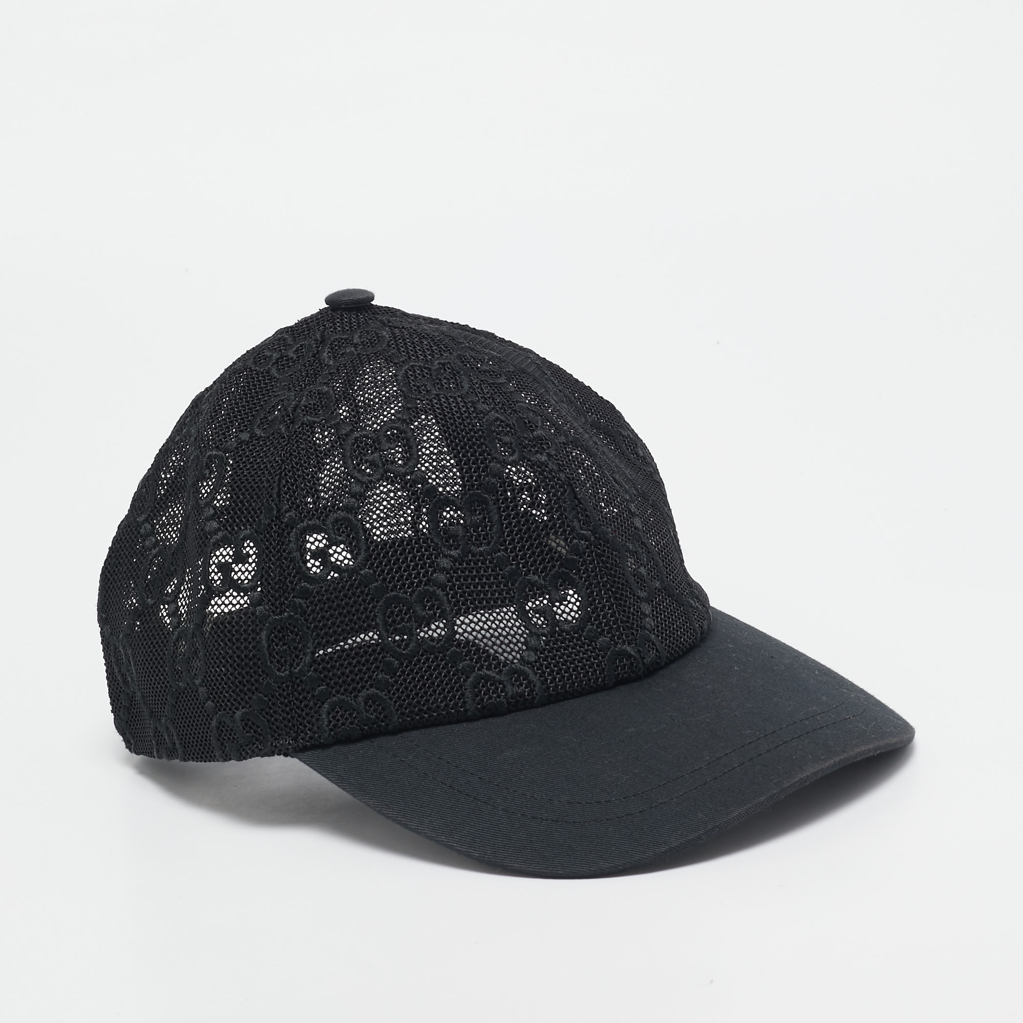 

Gucci Black GG Motif Mesh Baseball Cap M