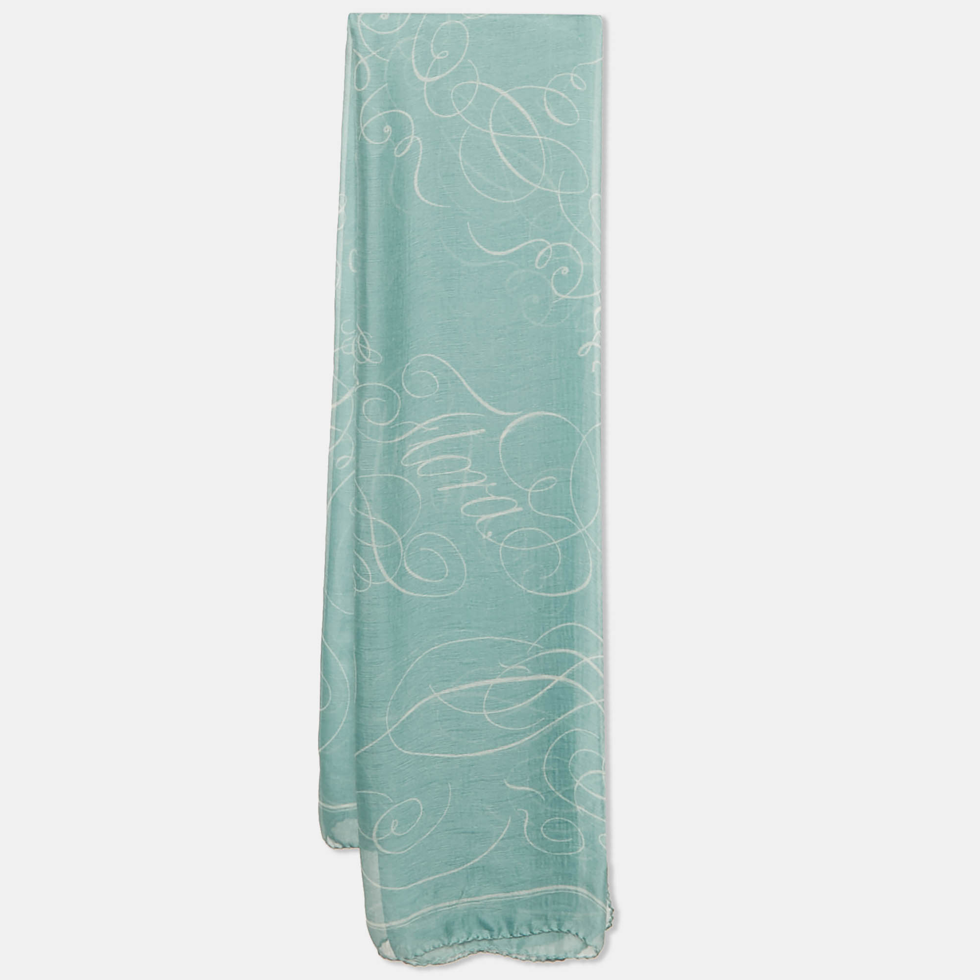 

Gucci Blue Printed Silk Square Scarf