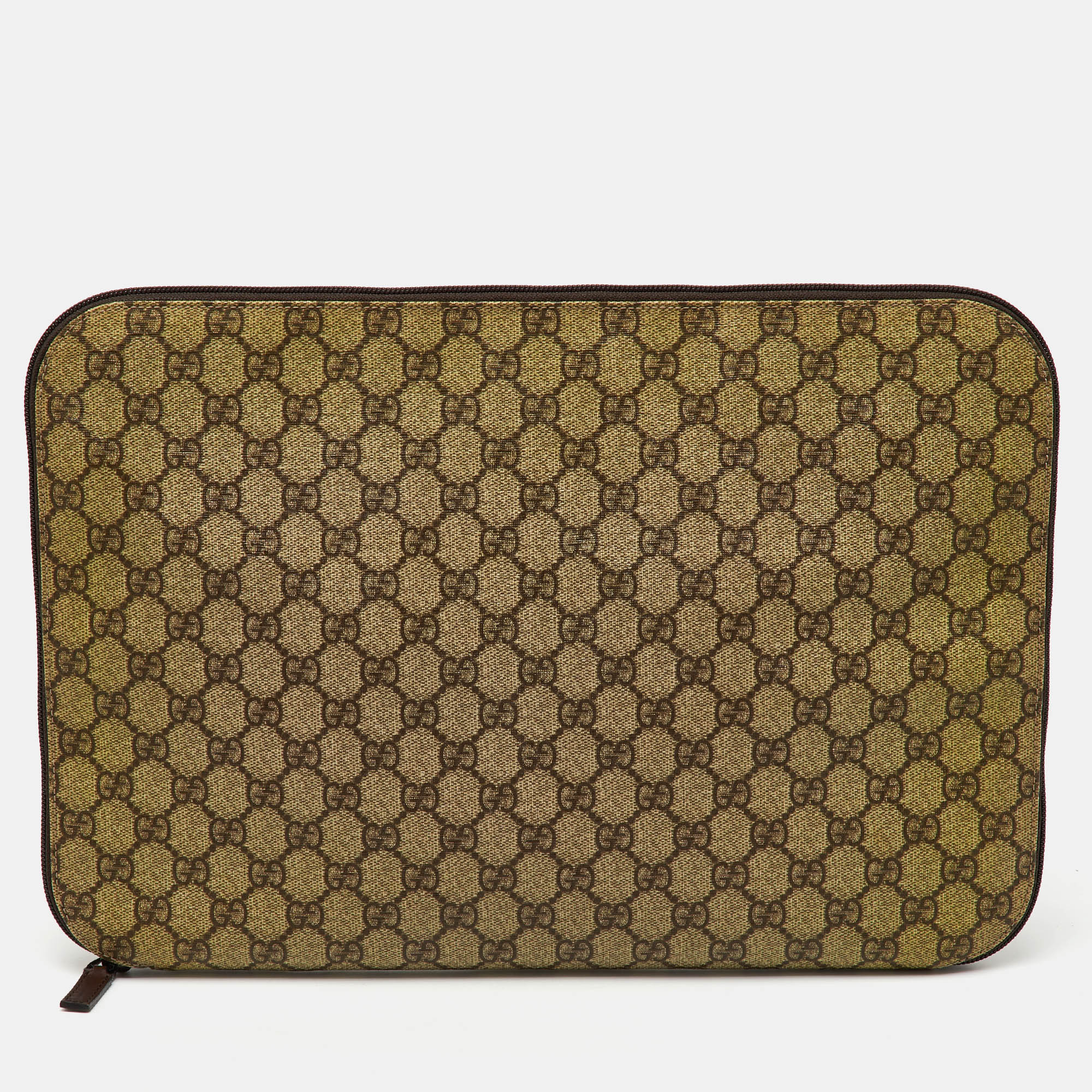 

Gucci Beige/Brown GG Supreme Canvas Laptop Case