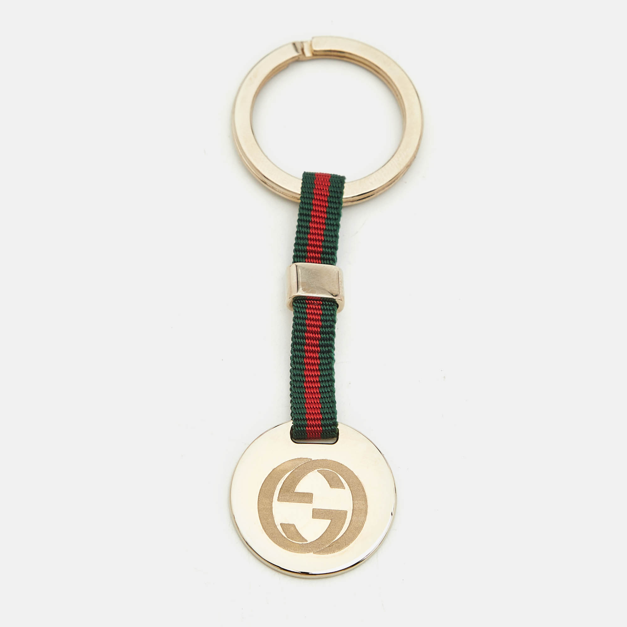 

Gucci Ribbon Gold Tone Key Ring