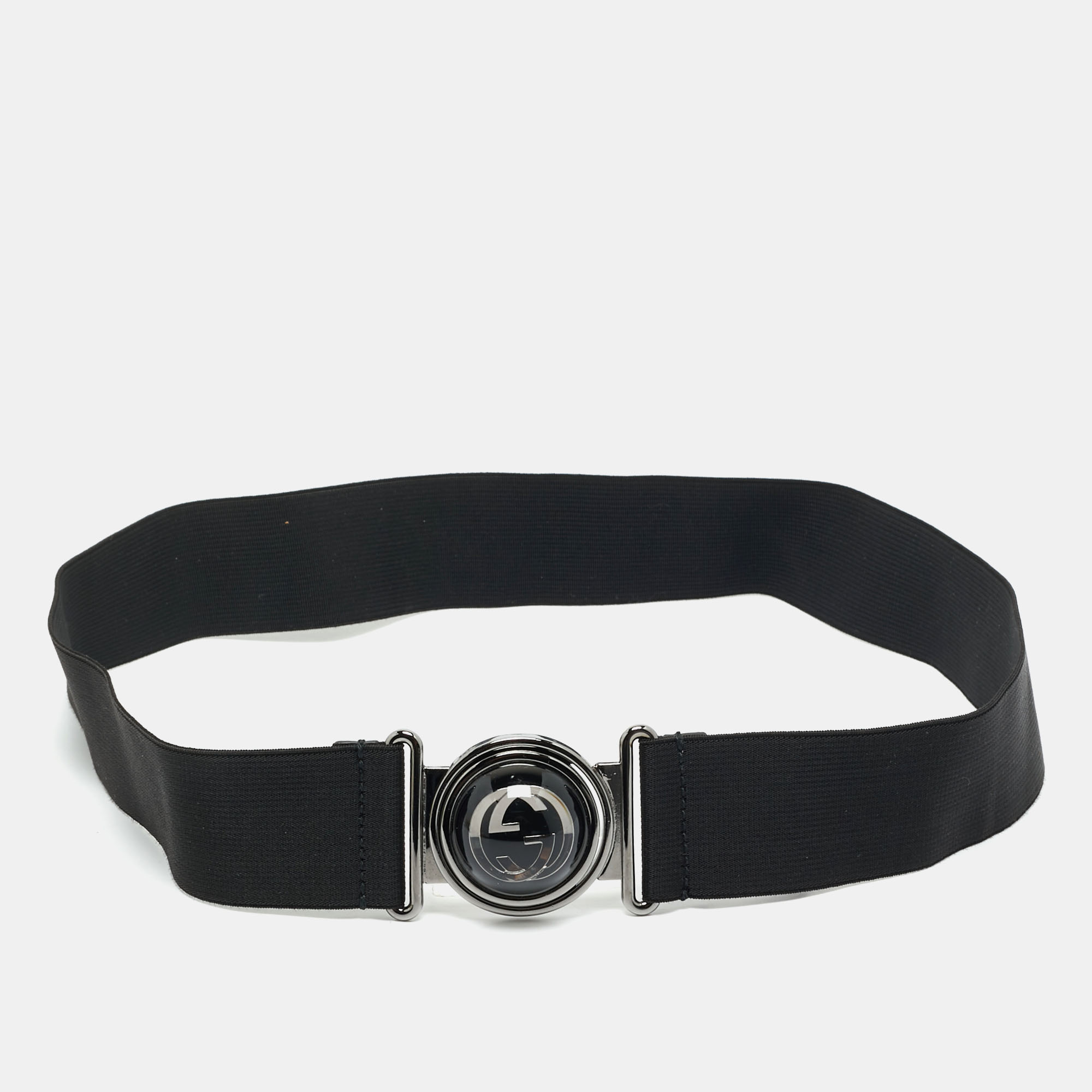 

Gucci Black Elastic Interlocking G Belt