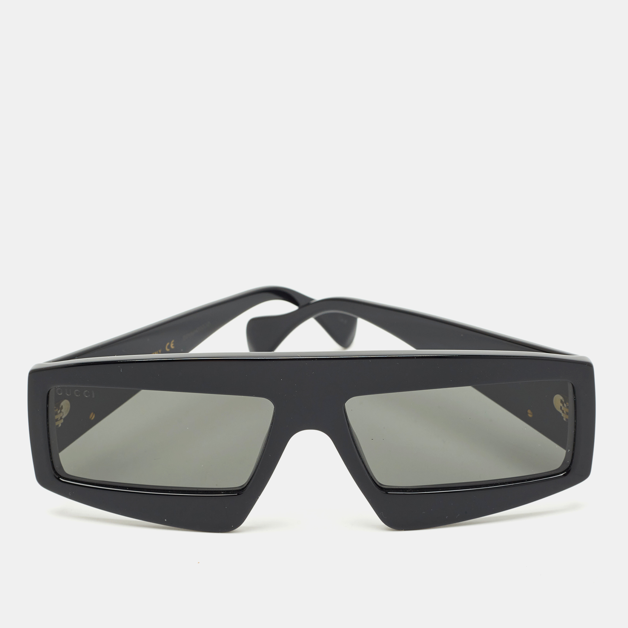 Pre-owned Gucci Black Gg0358s Interlocking G Rectangle Sunglasses