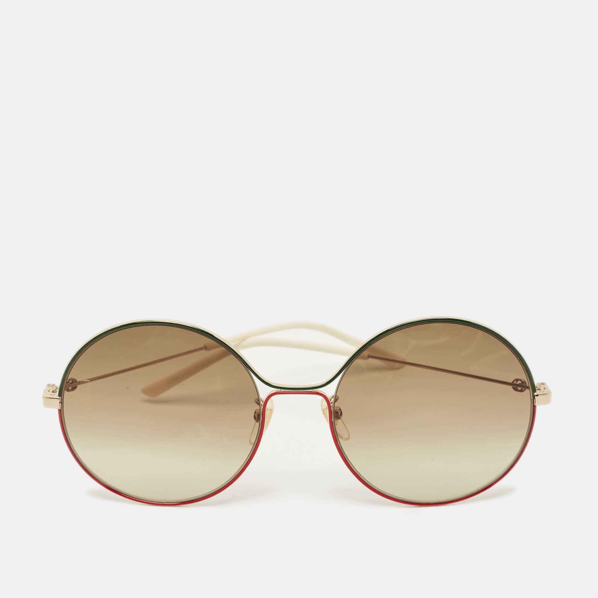 

Gucci Brown Gradient GG0395S Round Sunglasses