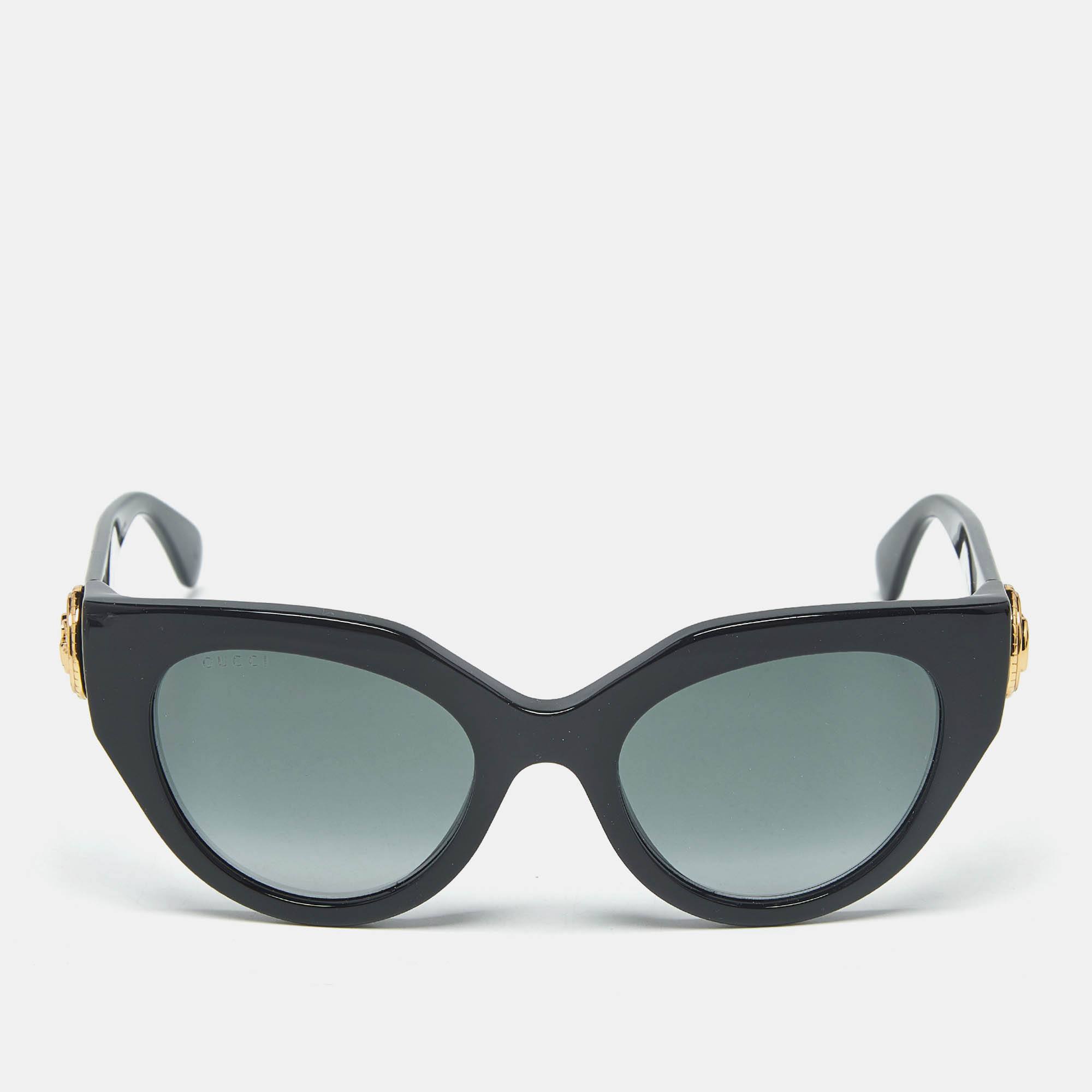 Pre-owned Gucci Black Gradient Gg1408s Cat Eye Sunglasses