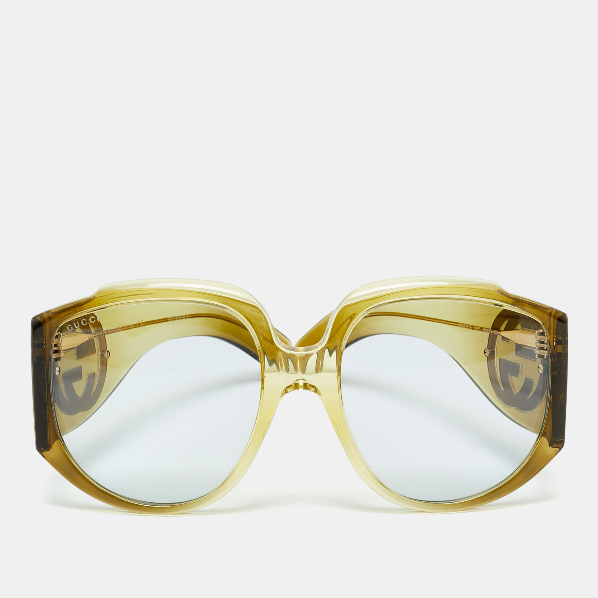 

Gucci Green GG0151S Interlocking G Oversized Sunglasses