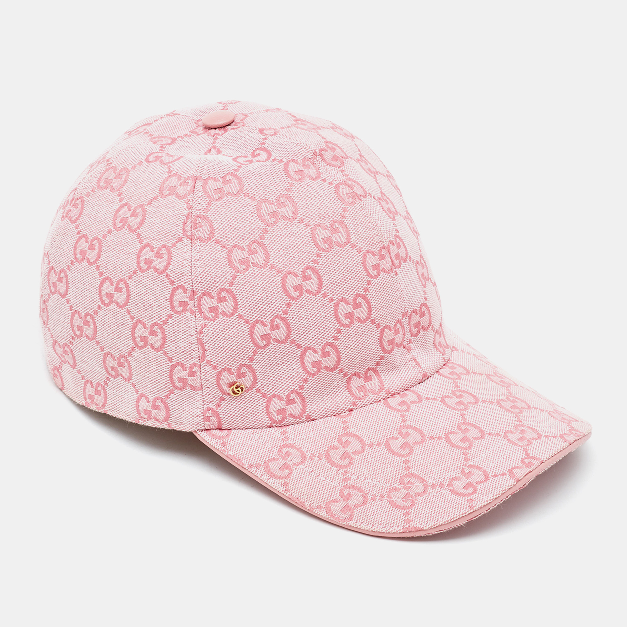 

Gucci Pink GG Jacquard Canvas Baseball Cap L/59 cm