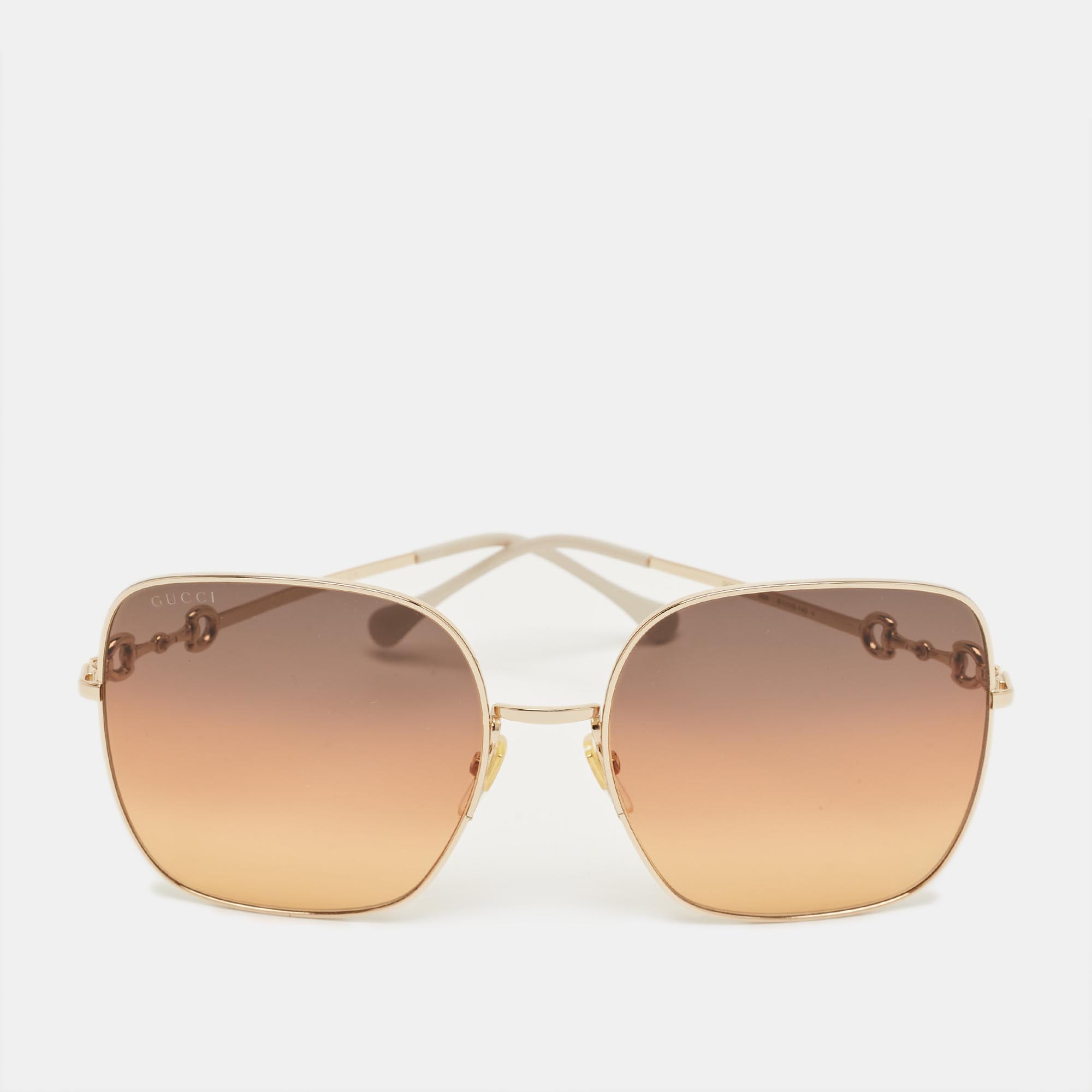 

Gucci Brown Gradient GG0879S Horsebit Oversized Sunglasses