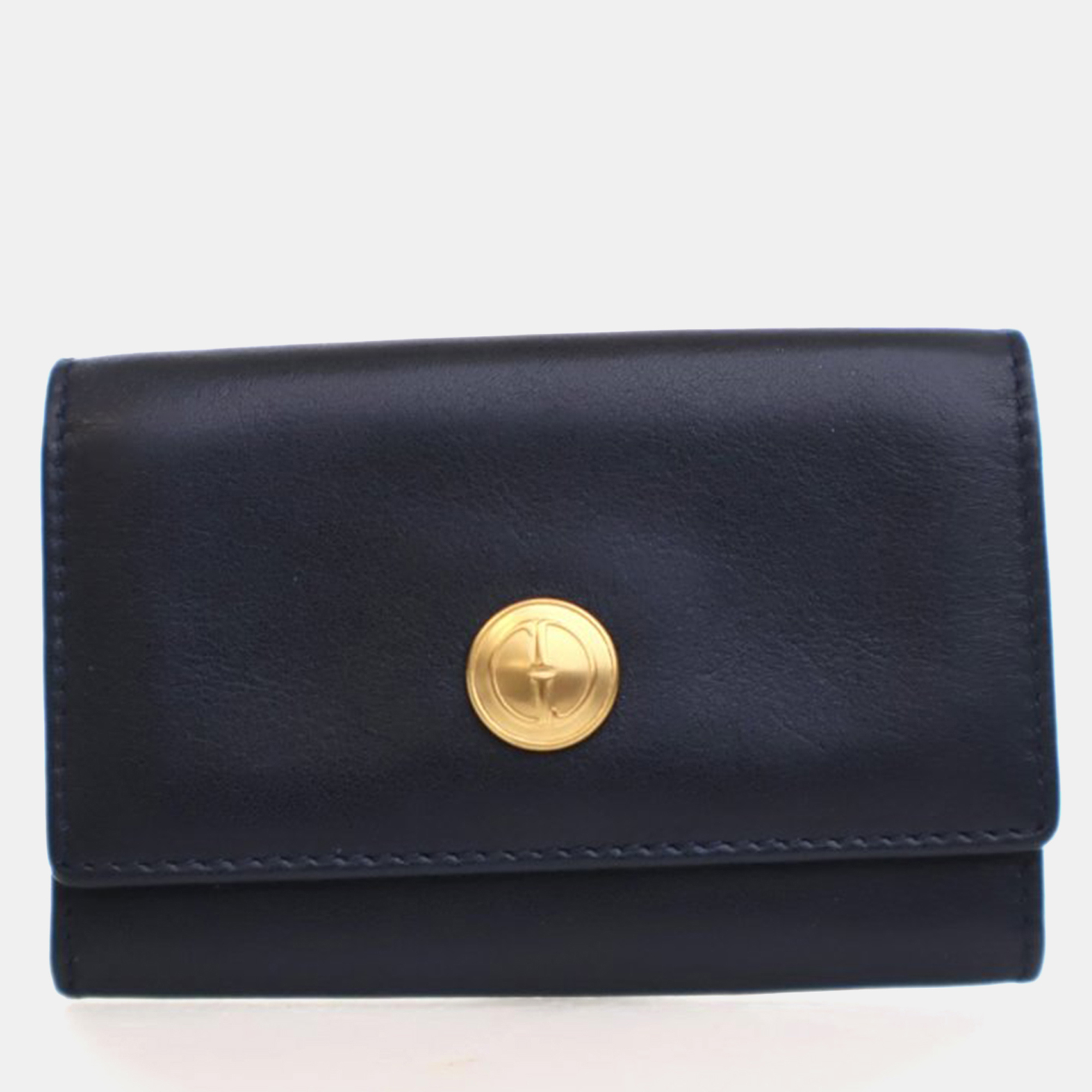 

Gucci Vintage Calfskin Key Case, Navy blue
