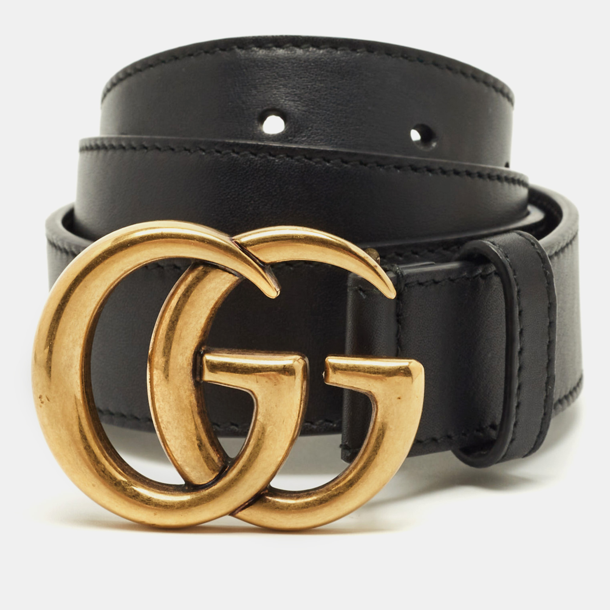 

Gucci GG Marmont Belt 85 Black Leather