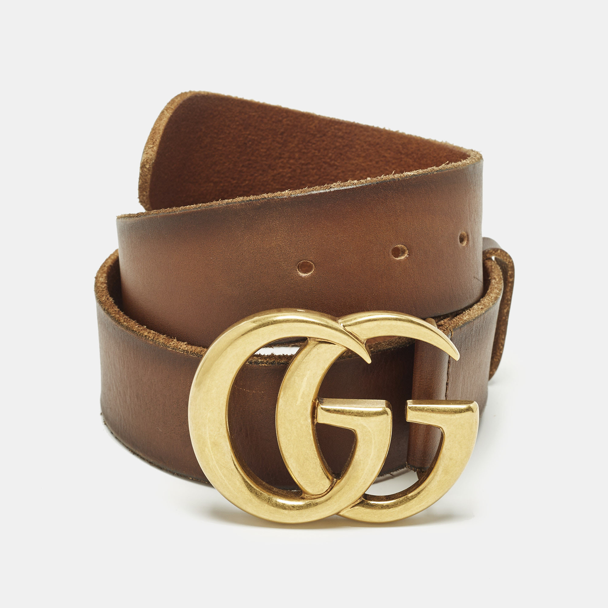 

Gucci GG Marmont  Buckle Belt Brown Ombre Leather