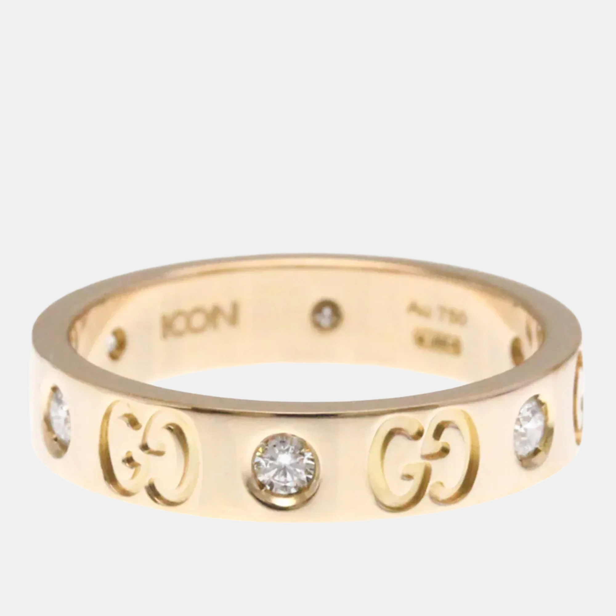 

Gucci Icon Diamond 18K Pink Gold Fashion Band Ring