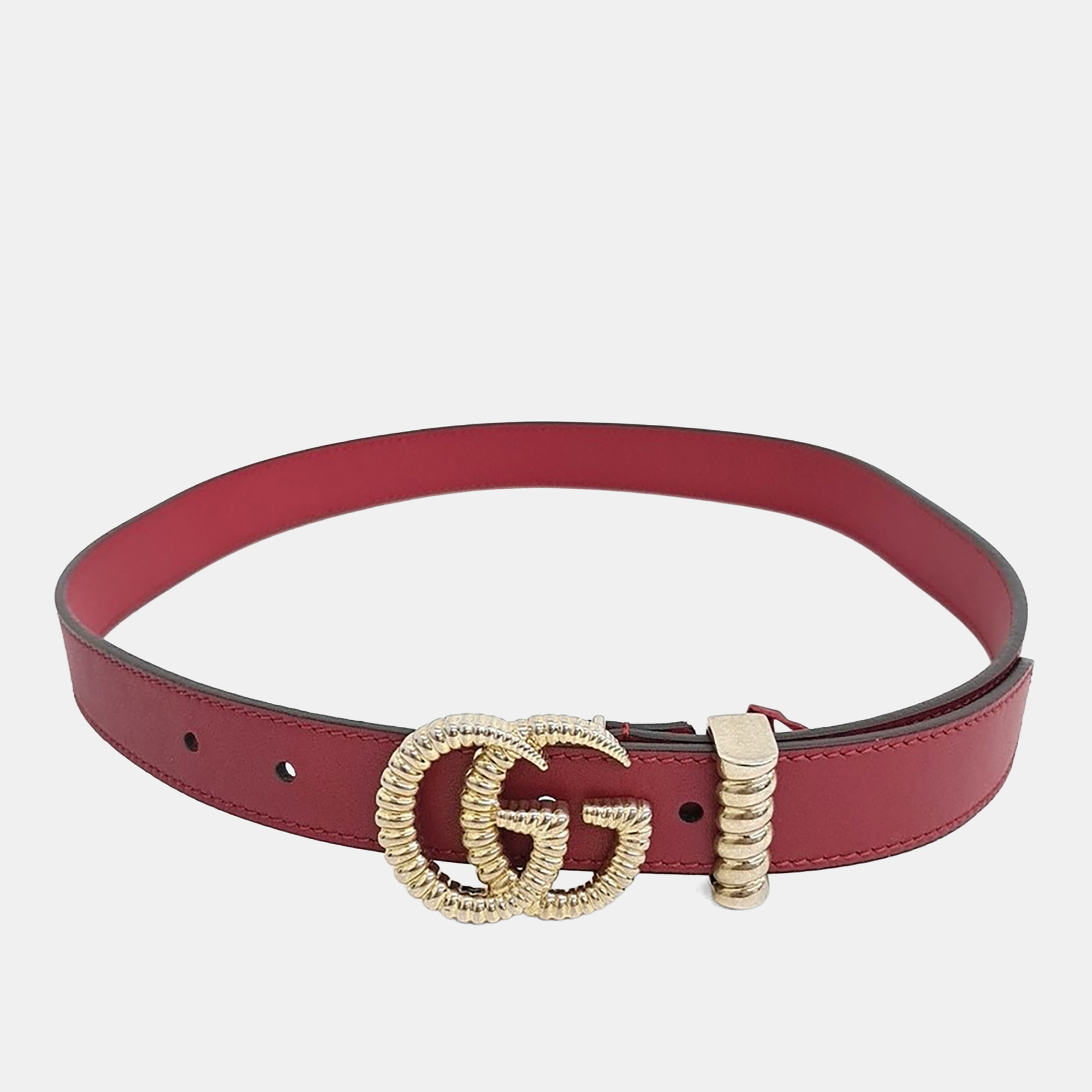

Gucci Torchon Double G Buckle Belt (524103), Red