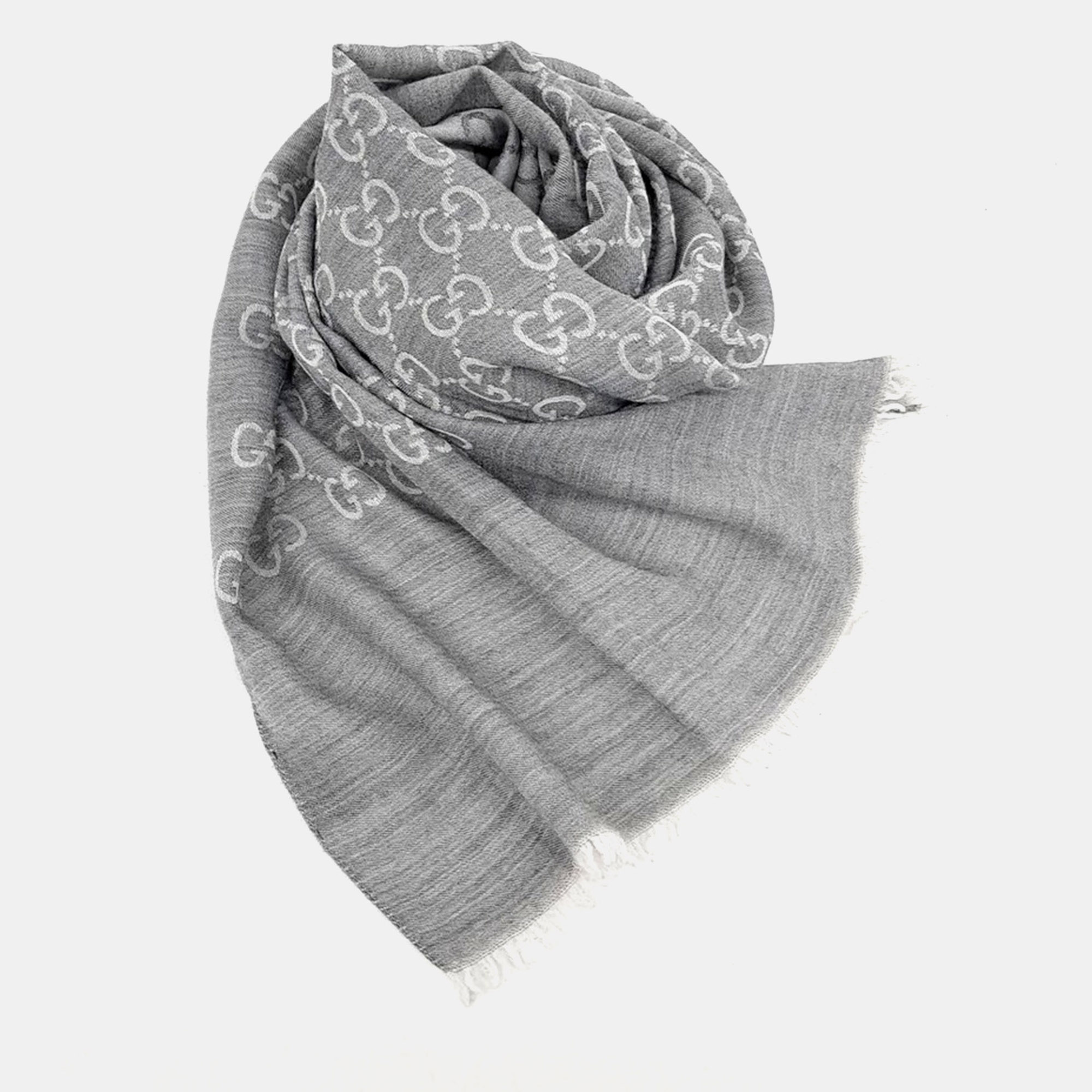

Gucci Grey Wool muffler