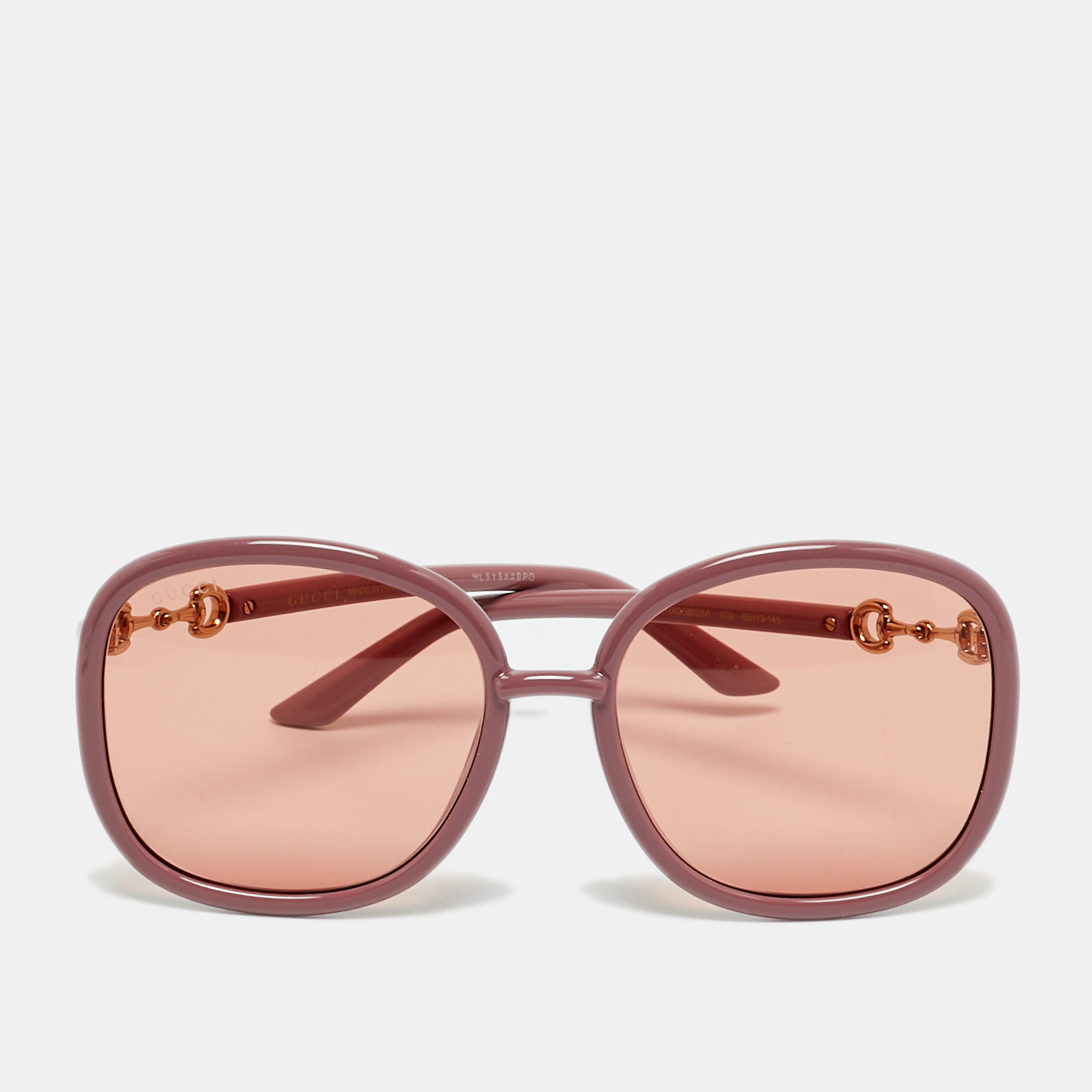 

Gucci Old Rose GG0892SA Horsebit Oversized Sunglasses, Pink