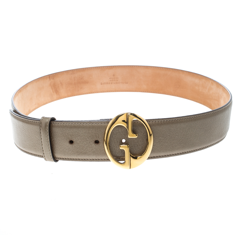 Gucci Gold Leather 1973 Buckle Belt 90cm Gucci | TLC