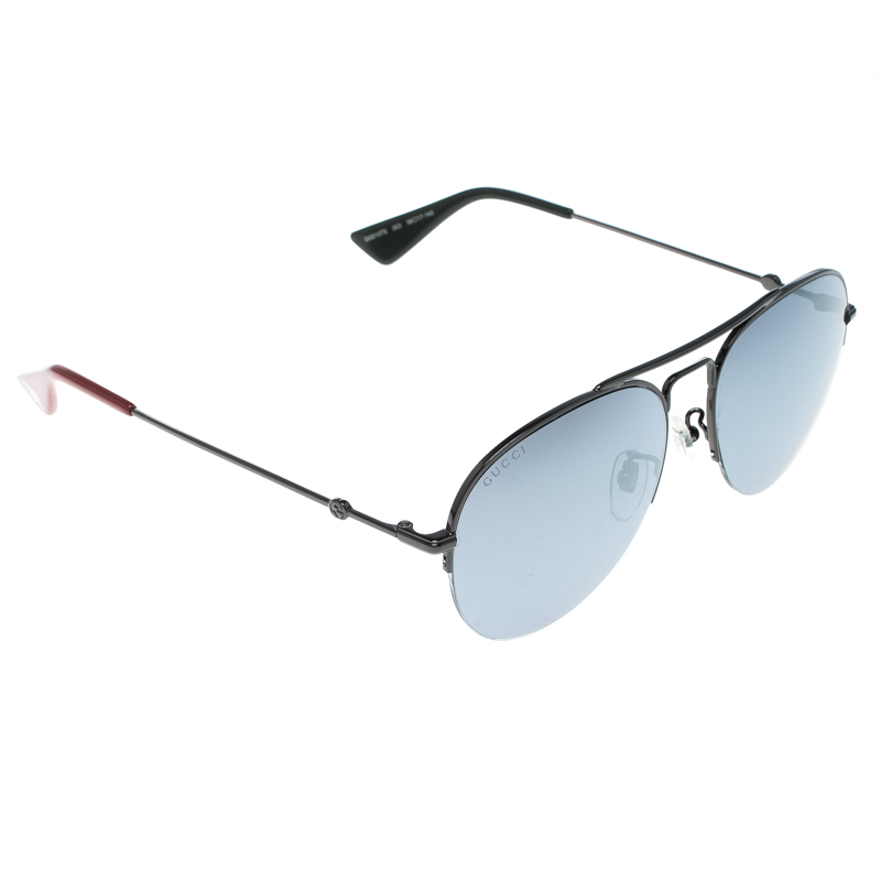 gucci silver aviator sunglasses