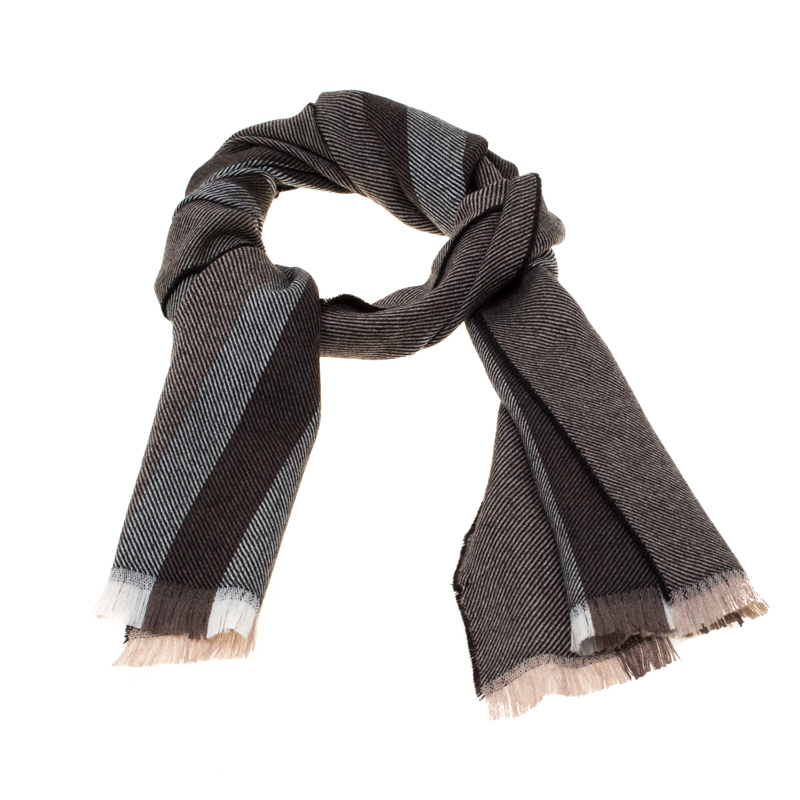 gucci striped wool scarf