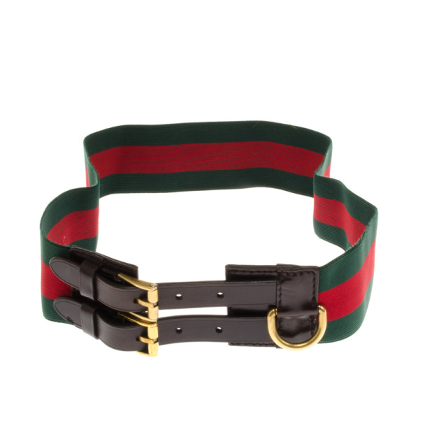 مملوكة مسبقًا Gucci Web Detail Elastic Belt 85 CM