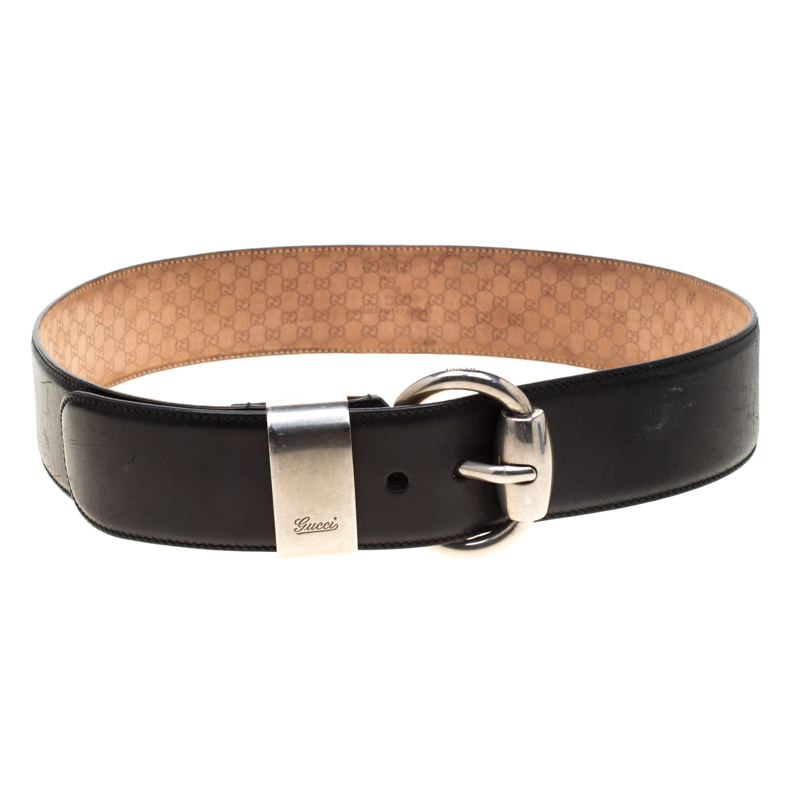 Gucci Black Leather Belt Size 95cm
