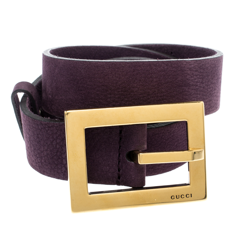 

Gucci Purple Nubuck Leather Belt