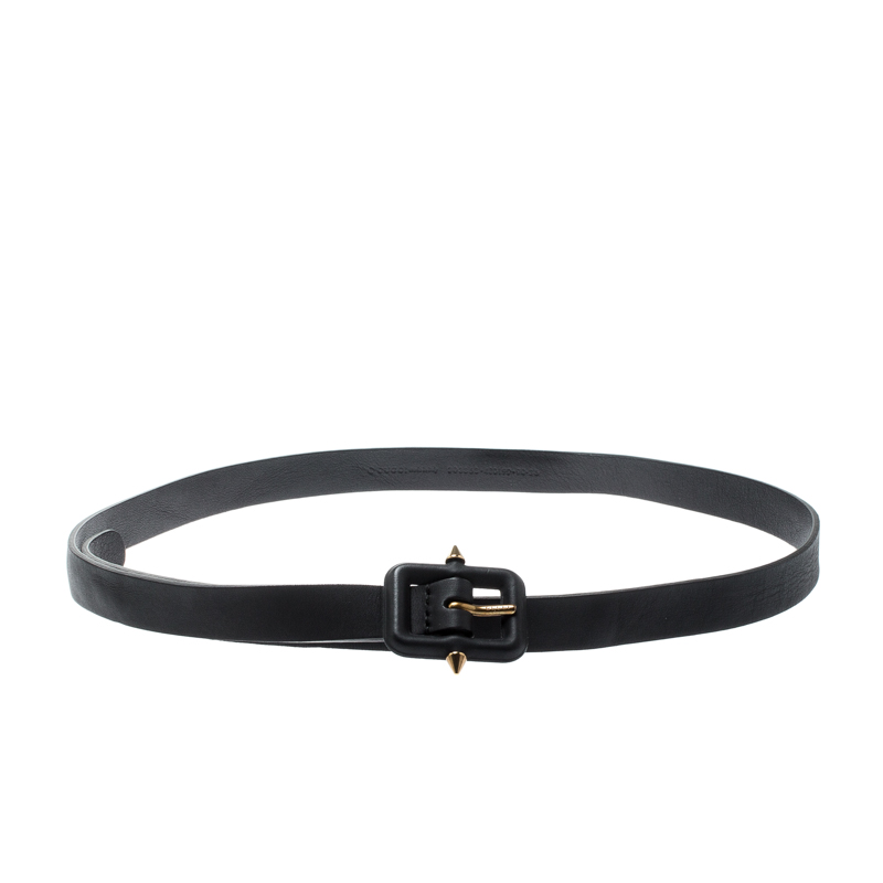 مملوكة مسبقًا حزام غوتشي جلد أسود 90 سم