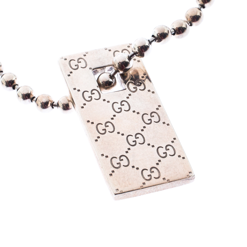 gucci square pendant necklace