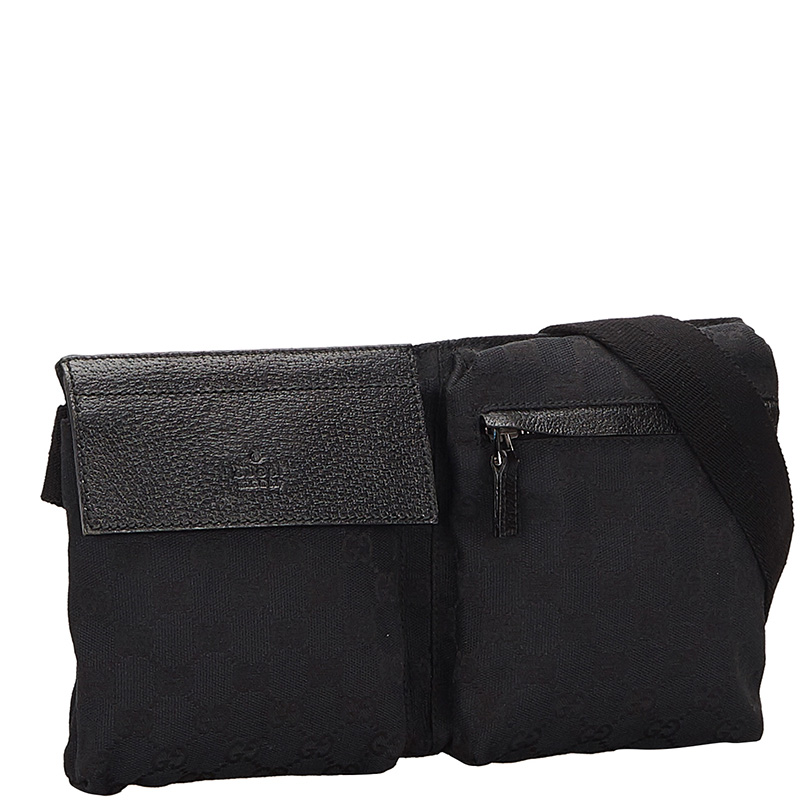 

Gucci Black GG Canvas Belt Bag