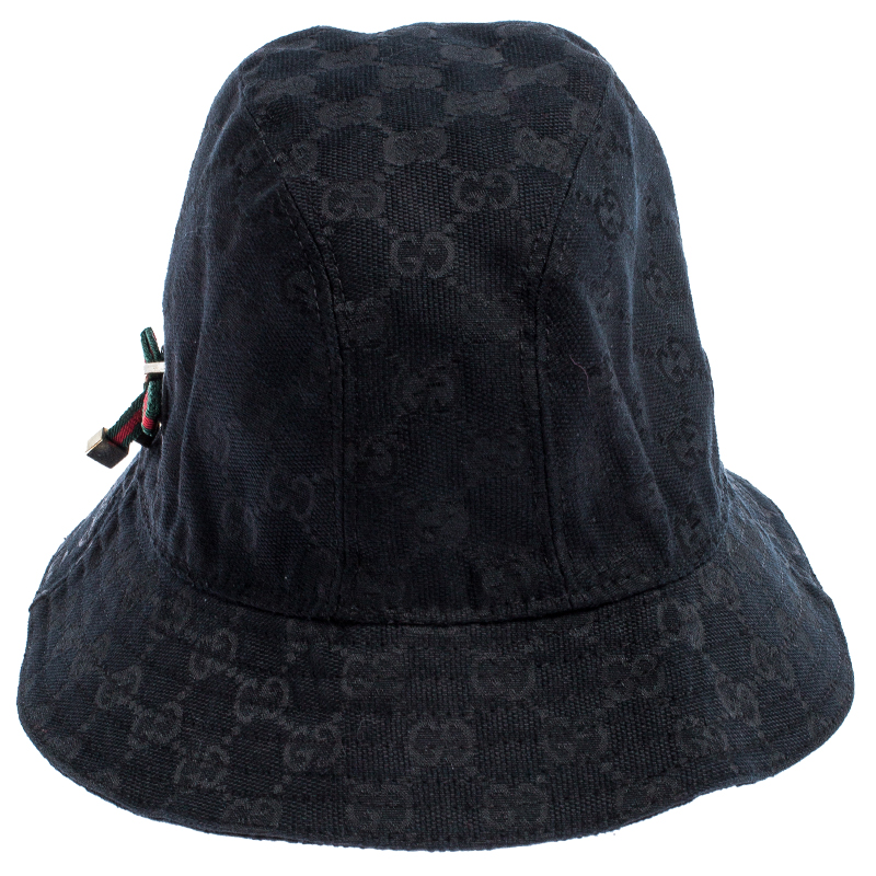 

Gucci Black GG Canvas Bow Bucket Hat