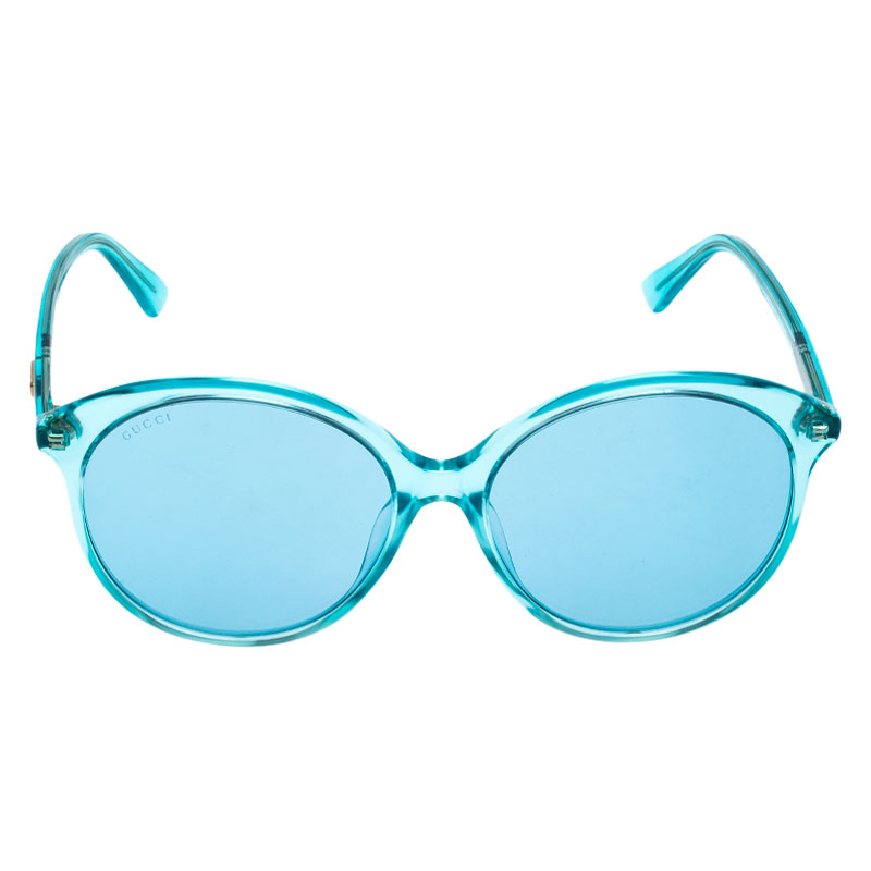 

Gucci Blue Acetate GG0257SA Oversized Round Sunglasses