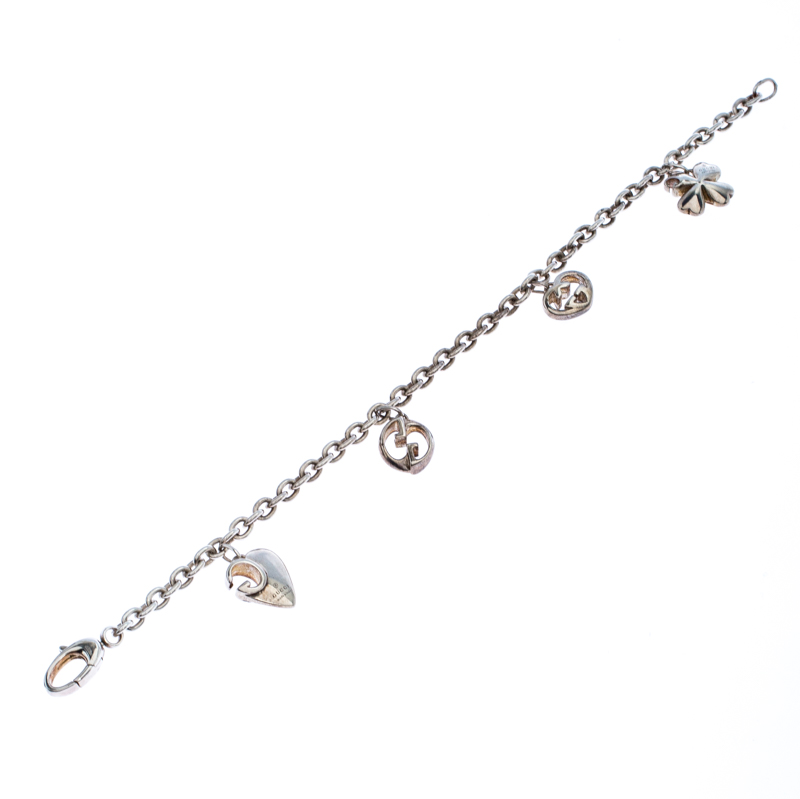 

Gucci Silver Chain Link Charm Bracelet
