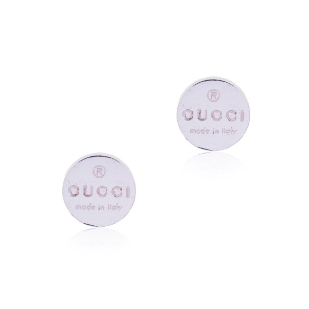 Pre Owned Gucci Pierced Silver Earrings