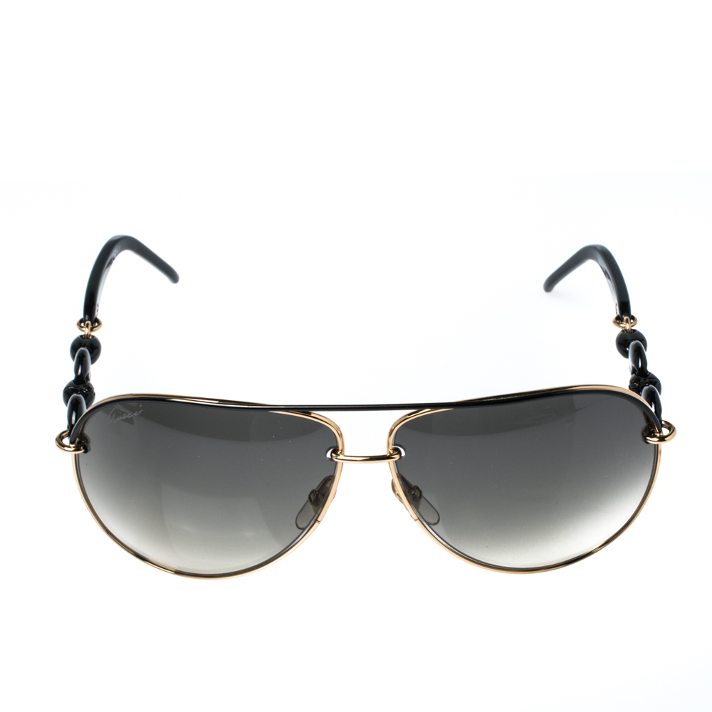 

Gucci Gold Tone/ Grey Gradient GG 4225/S Aviator Sunglasses
