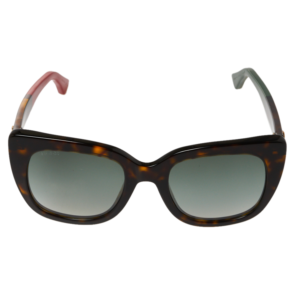 

Gucci Havana with Red and Green/Grey Gradient GG0163S Square Sunglasses