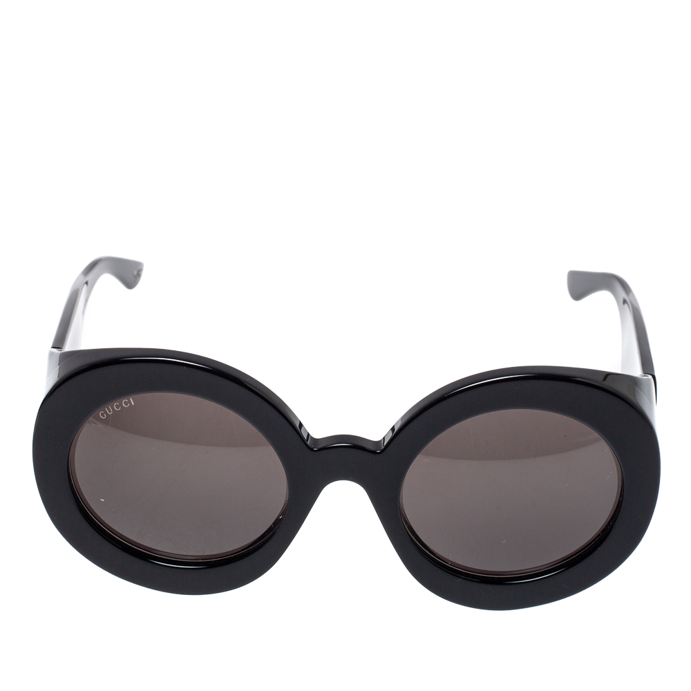 

Gucci Black/ Grey GG0779S Oversized Round Acetate Sunglasses
