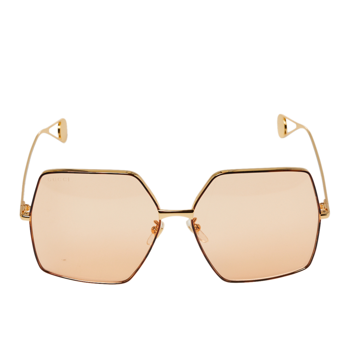 

Gucci Gold Tone/Pale Orange GG0536S Oversized Sunglasses
