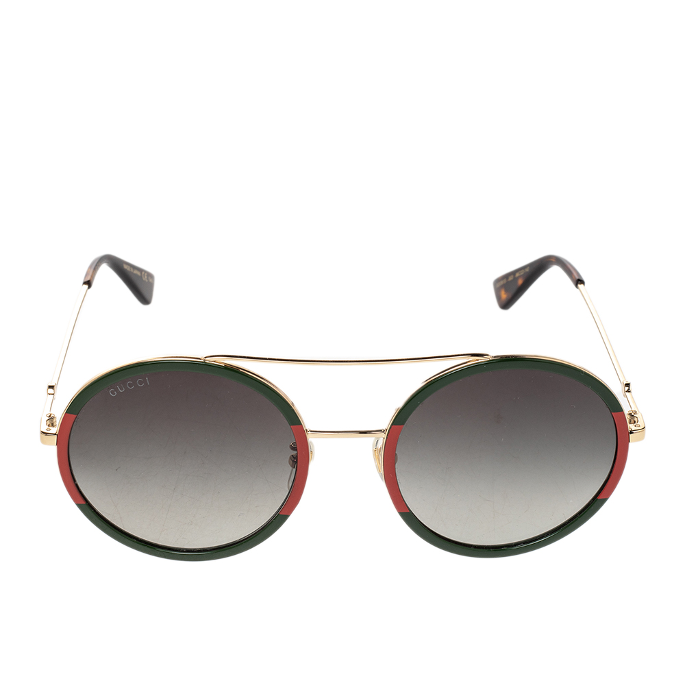 

Gucci Red/Green GG0061S Gradient Round Sunglasses