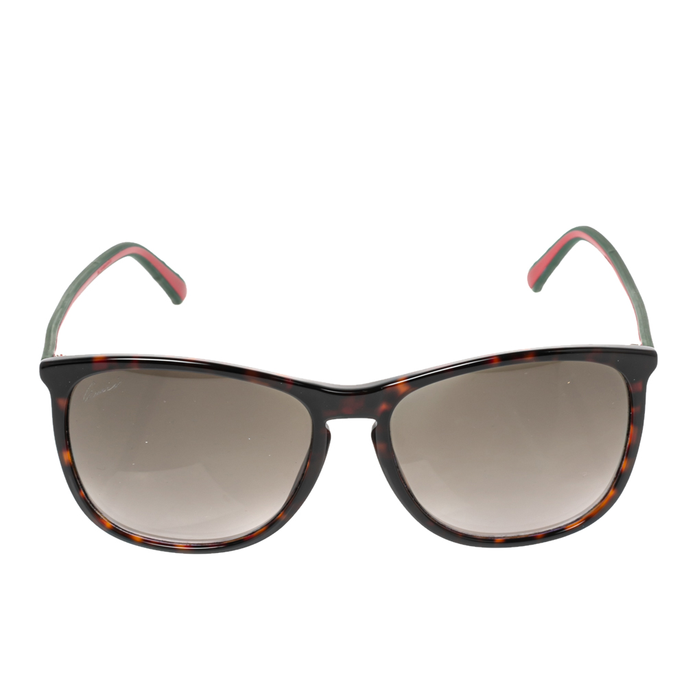 

Gucci Brown Tortoise Acetate GG3767/S Gradient Web Wayfarer Sunglasses