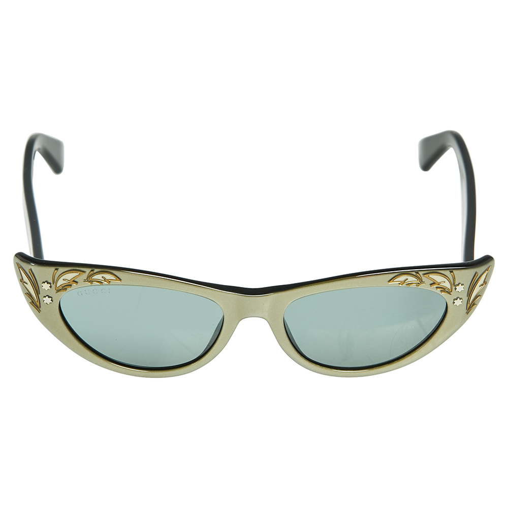 

Gucci Green Embellished/Grey GG3807 Cat Eye Sunglasses