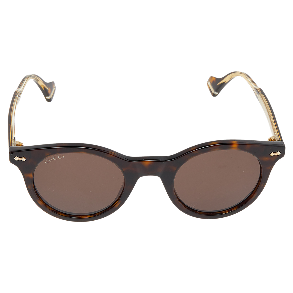 

Gucci Brown Havana/Brown GG0736S Round Sunglasses
