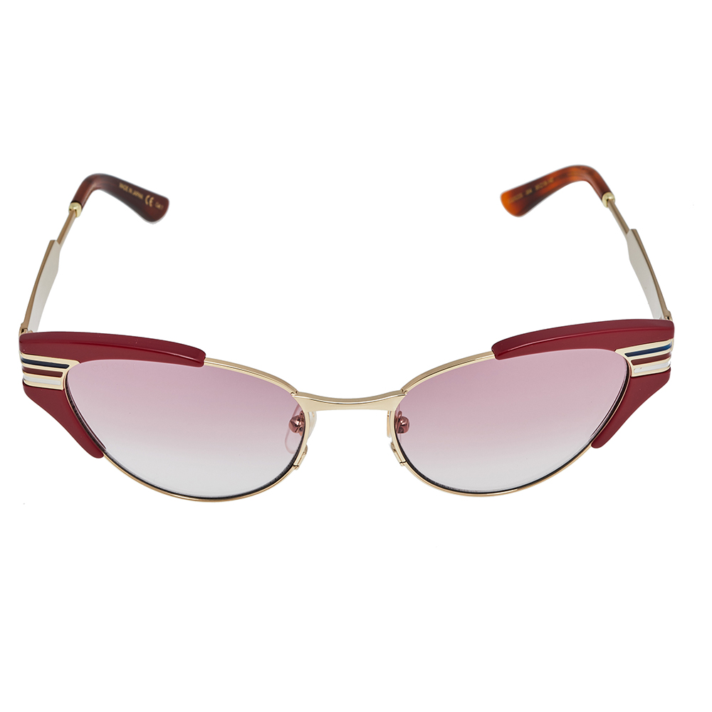 

Gucci Red/ Pink Gradient GG0522S Cat Eye Sunglasses