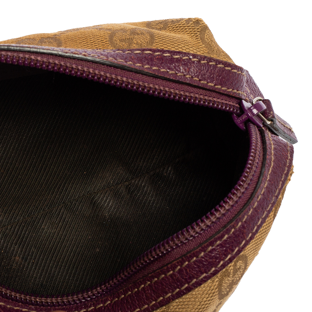 

Gucci Beige/Purple GG Canvas and Leather Cosmetic Pouch