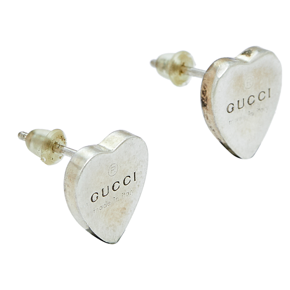

Gucci Sterling Silver Heart Stud Earrings