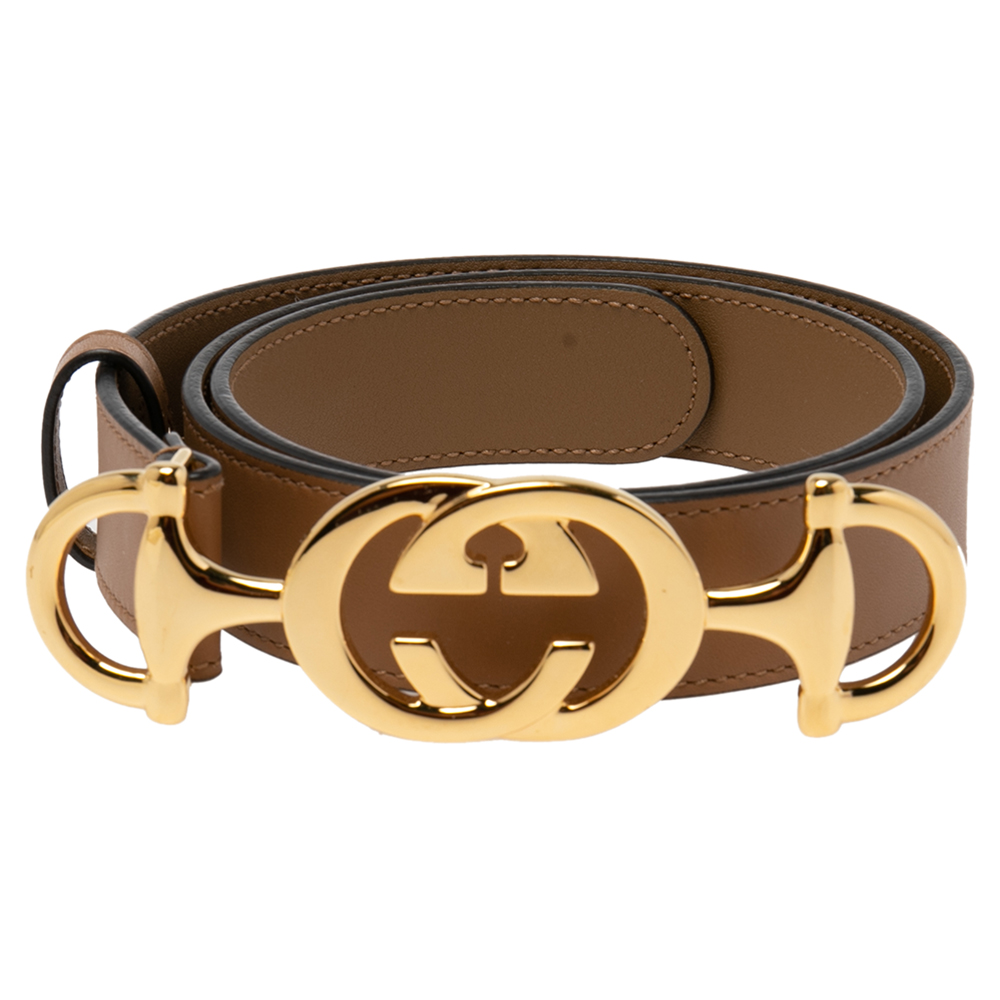 

Gucci Brown Leather Zumi Belt