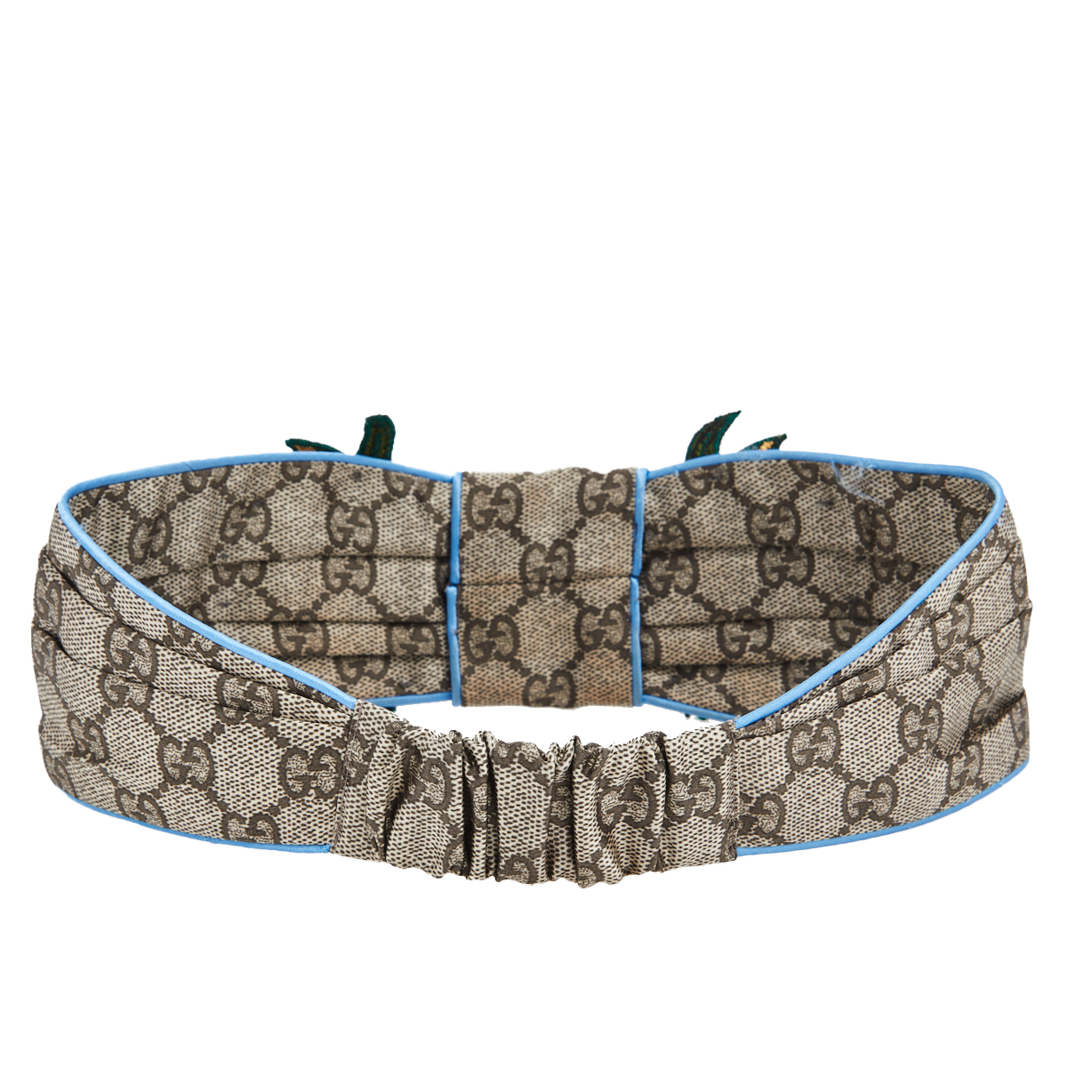 

Gucci Brown Guccissima Bee & Floral Appliqué Silk Headband