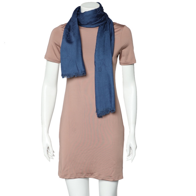 

Gucci Blue Guccissima Wool and Silk Scarf