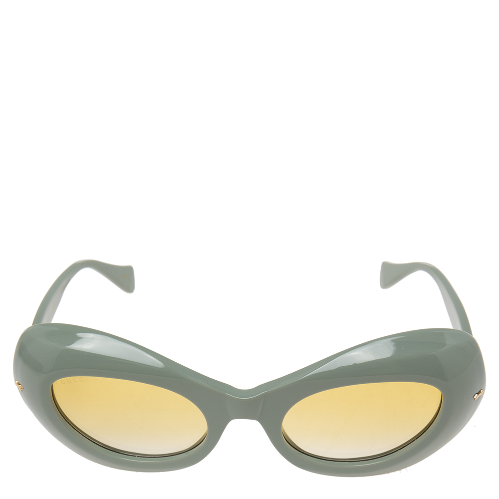 

Gucci Olive Green / Green Gradient GG0990S Cat Eye Sunglass