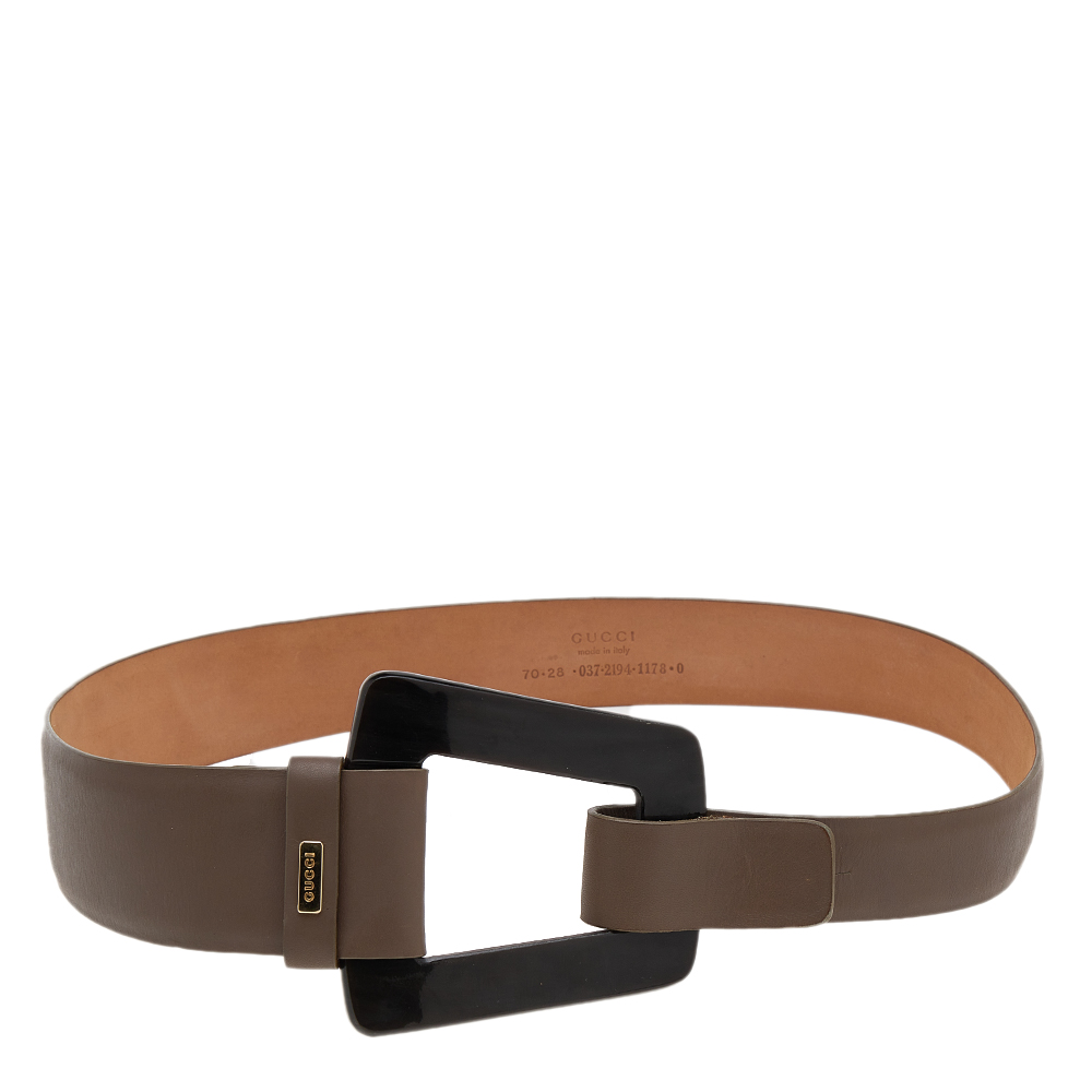 

Gucci Vintage Grey Leather Waist Belt